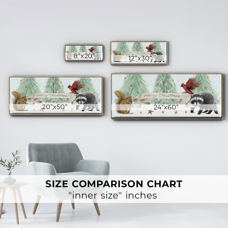 Collection «Christmas in the Forest» - Toile encadrée, H 20 po x l 50 po