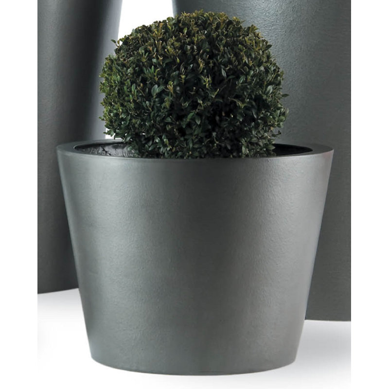 Vrej Fibreglass Cachepot, Large, Faux Lead
