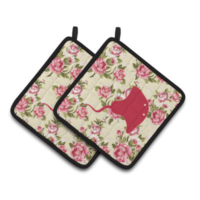 Caroline's Treasures Stingray Floral Polyester Potholder