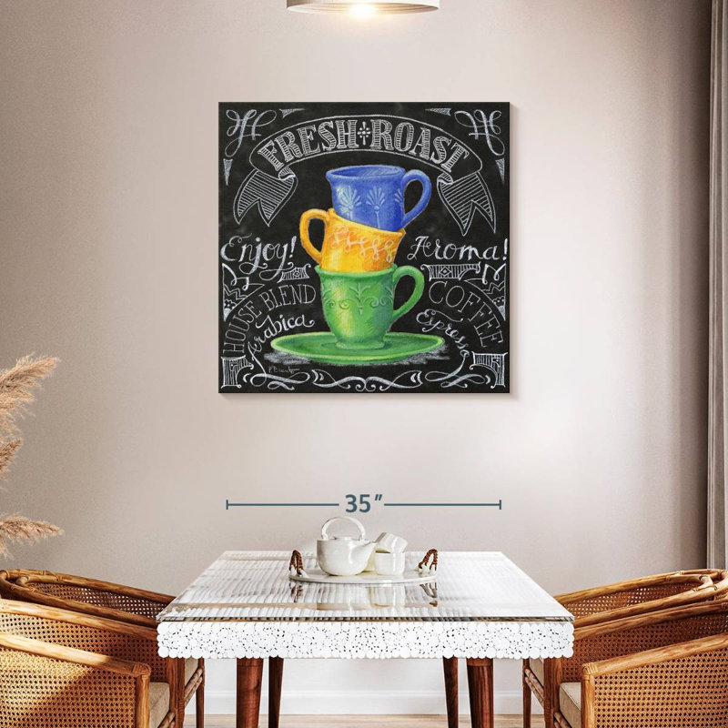 Yarlin Chalkboard Coffee I, 36" H x 36" W