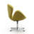 Raspberry Modern Wool Blend Upholstered Metal Swivel Balloon Chair in Green-1797677453