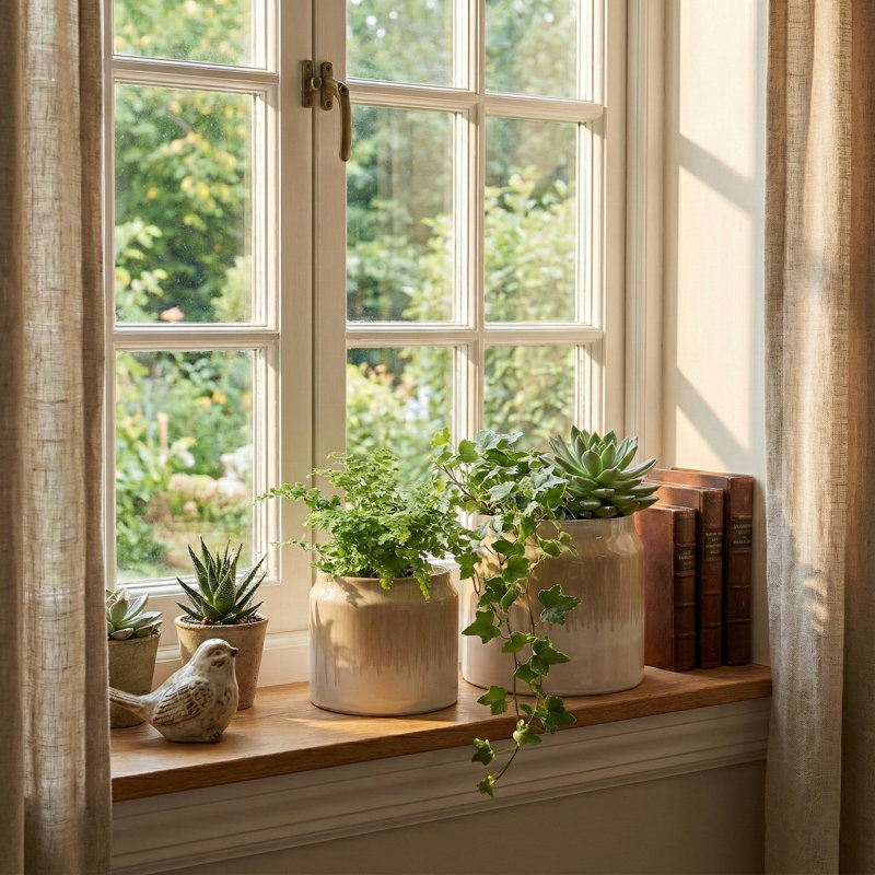 Pot à fleurs intérieur / extérieur moderne en céramique, Brun