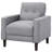 Harvey Grey Upholstered Tufted Accent Chair