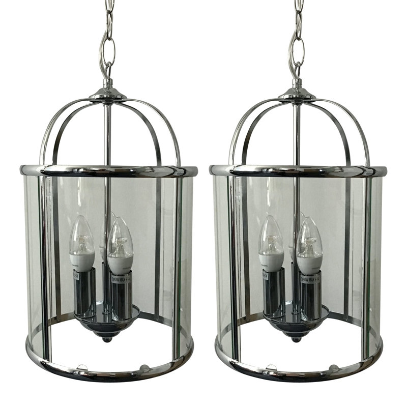 Kalel 3 - Light Lantern Pendant, Brushed Chrome