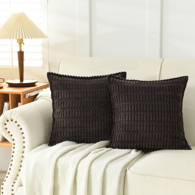Boucle Ottoman Decorative Pillow Covers Farmhouse Boho Corduroy Cushion Cover