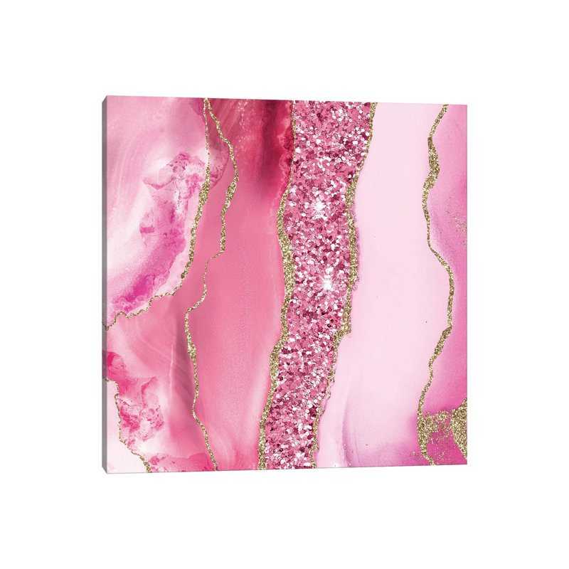 Agate Glitter Dazzle Texture V, 12" H x 12" W x 0.75" D, No Mat, Wrapped Canvas