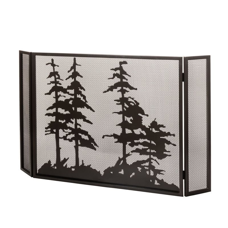 Rustic Lodge Fireplace Screen