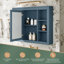 Armoire de salle de bain murale avec miroir et 6 tablettes ouvertes-1674548618