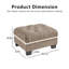 Repose-pieds en chenille brun-657385308