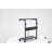 Height Adjustable Computer Tower Stand, 2-Tier ATX-Case CPU Holder Cart Under Desk Mobile PC Laptop Home Office Gaming Accessories W/Rolling Wheels