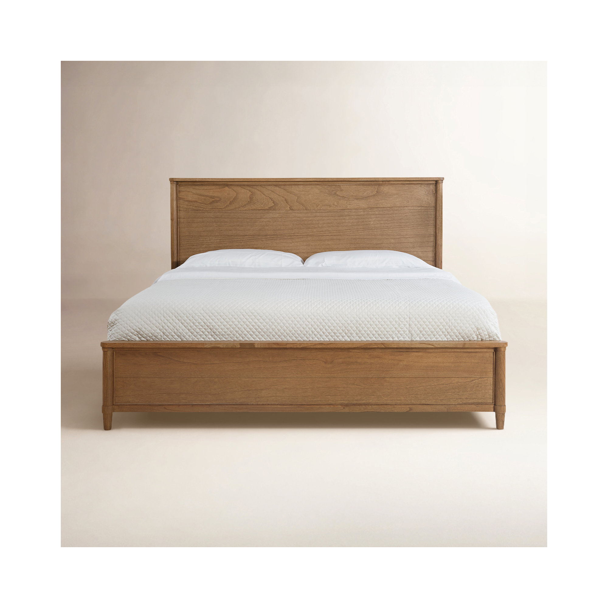 Clair Solid Wood Bed, Aged Barrel, King