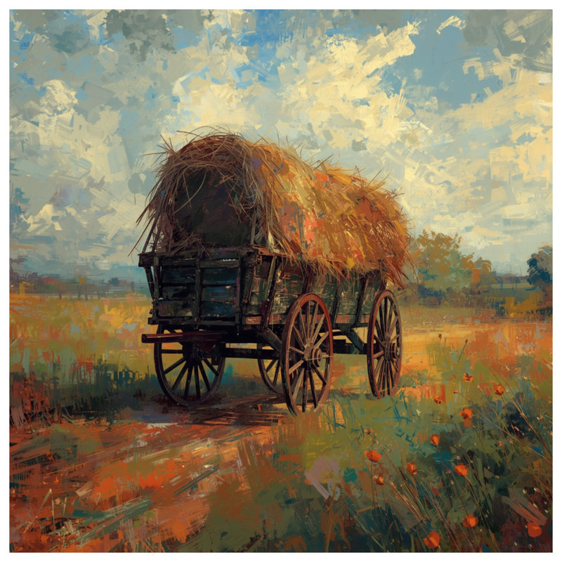 Rideaux de douche Hay Wagon Field, 70in W x 72in H