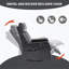 Fauteuil inclinable manuel en faux cuir avec massage à la chaleur et fauteuil pivotant pour le salon-1321658703