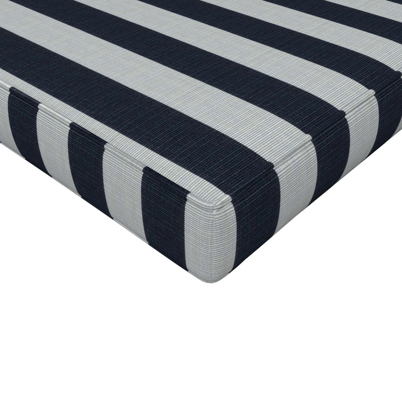 Coussin de chaise d'extérieur avec tissu Sunbrella, 26 po x 80 po, Dupione expressive brume