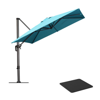 Parasol extérieur en porte-à-faux rond en aluminium 96 po Regelinde