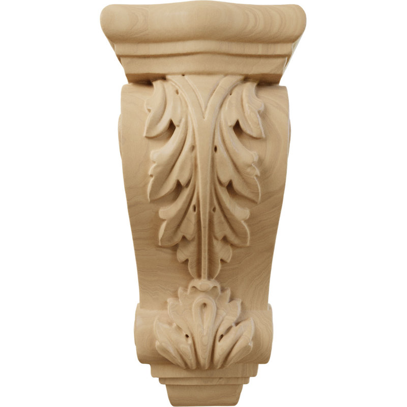 Farmingdale Acanthus Pilaster Corbel, Cerisier, L 3 1/2 po x P 2 7/8 po x H 7 3/4 po