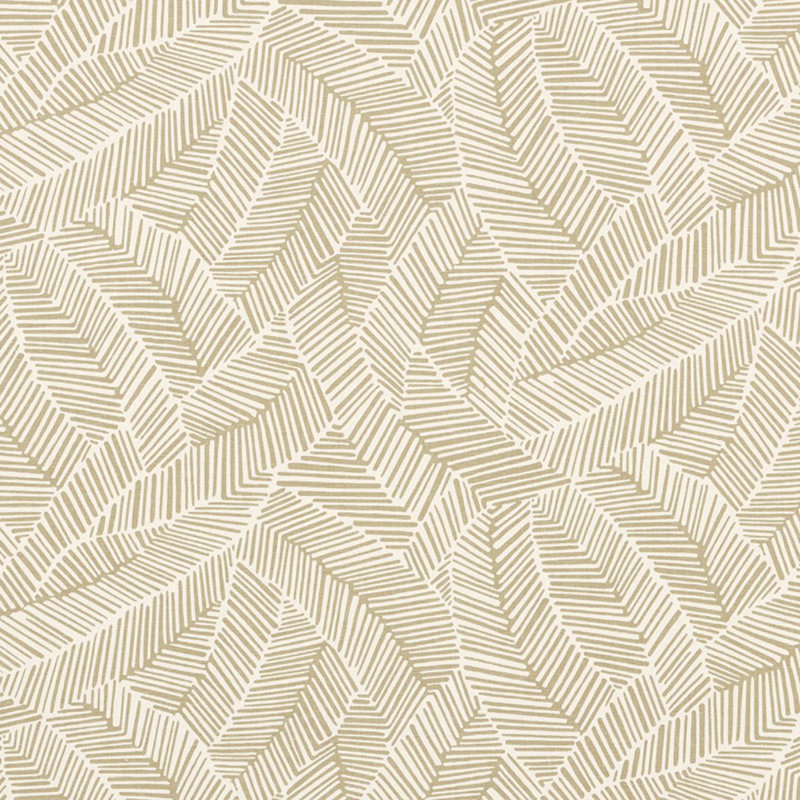 Tissu abstrait à feuilles, Taupe