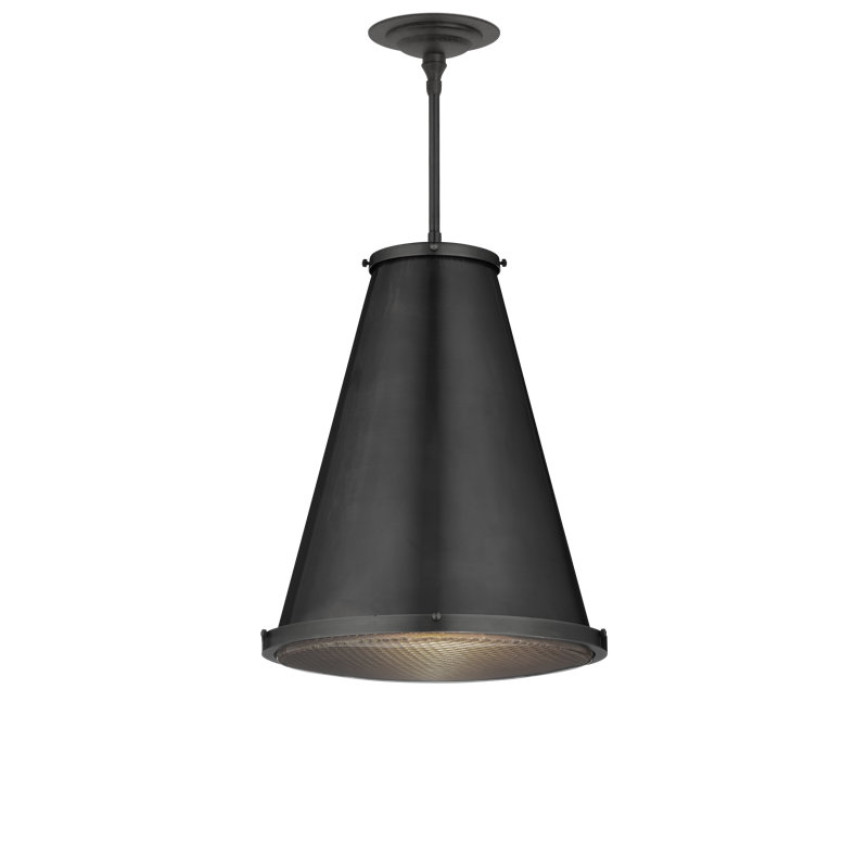 Luminaire suspendu Seafarer, Noir mat, Transparent / noir mat