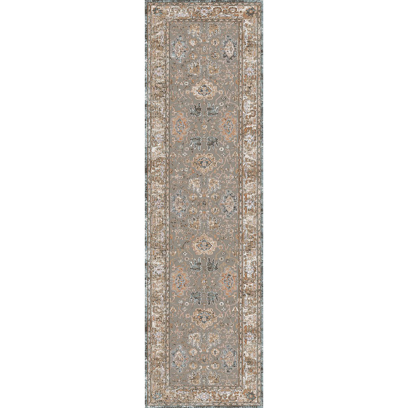 Cullen 5701-800 taupe / brun, Tapis de couloir 2 pi x 7 pi 5 po