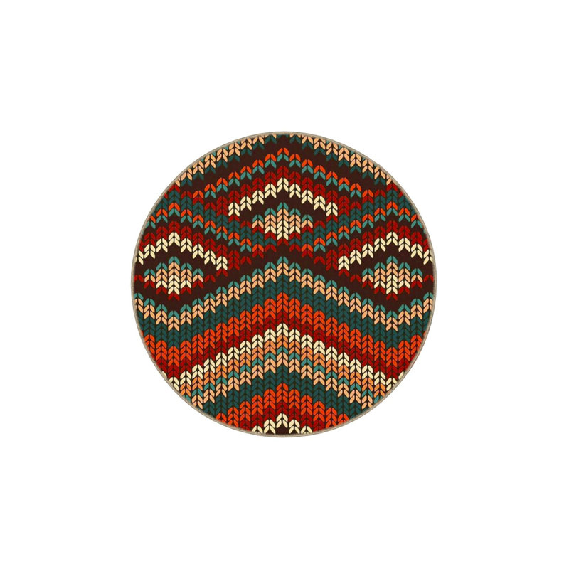 Tapis tissé en forme de croix et lavable, Carré 3 pi 3 po