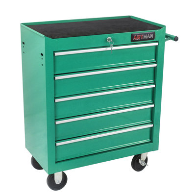 Tool Storage Cabinet For Garage Storage With 4 Wheels And Locking System