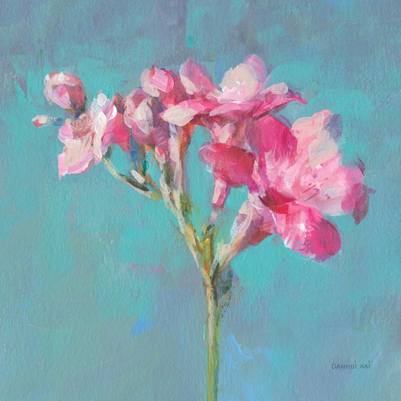 " Modern Freesia I " by Danhui Nai Painting Print, 30" H x 30" W