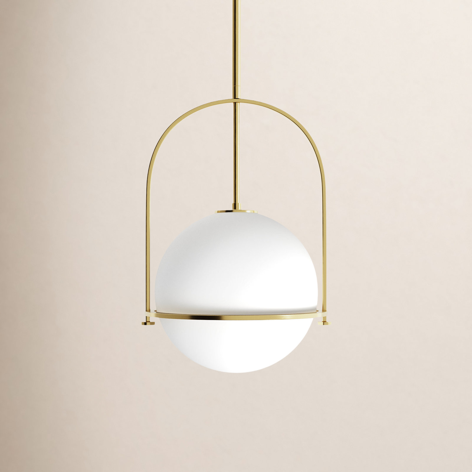 Arie Dimmable Single Light Pendant, 17" H x 11.5" W x 11.5" D, Heritage Brass