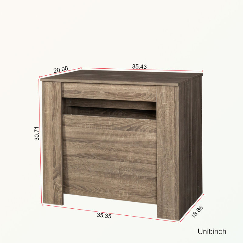 Mallary Drop Leaf extendable Dining Table,Multifunctional extendable console table, Oak
