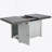 Extendable Rectangle Aluminum Alloy Fire Pit Table, 50,000BTU