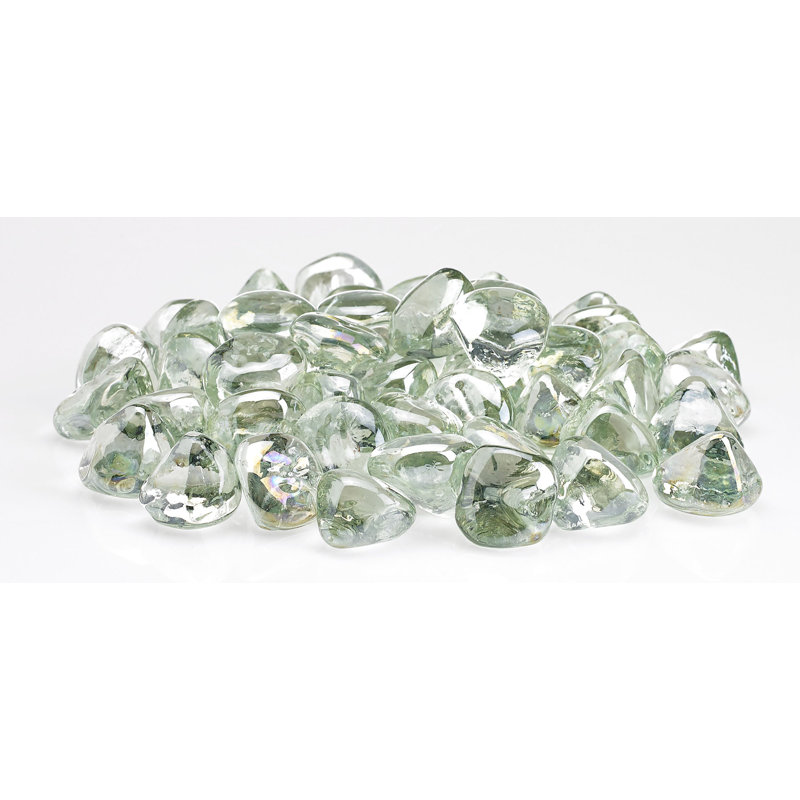 Rain Drop Luster Clear Glass Fire Pit Filler, 10 lbs