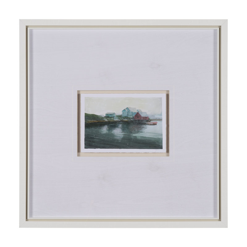 «Kinnard Coast View II» par Studio, reproduction d'art encadrée à la main emmêlée sous verre, East Coast View II