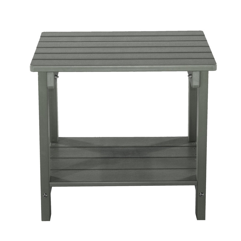Table de bout intérieure en bois en plastique résistante aux intempéries Key West (seulement la table incluse)