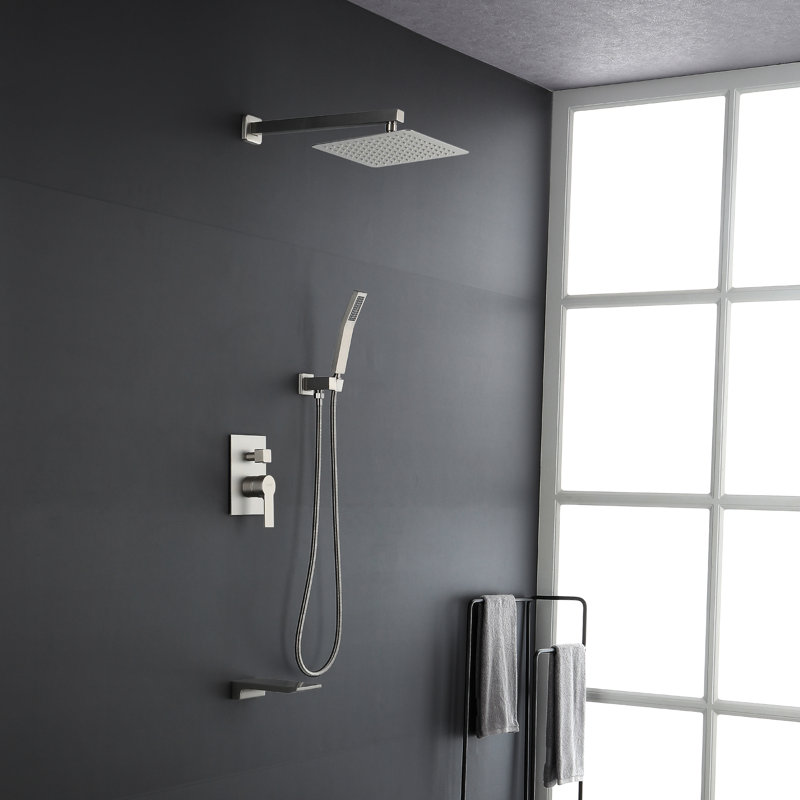 All-In-One Kit with Rough in-Valve, Brushed Nickel