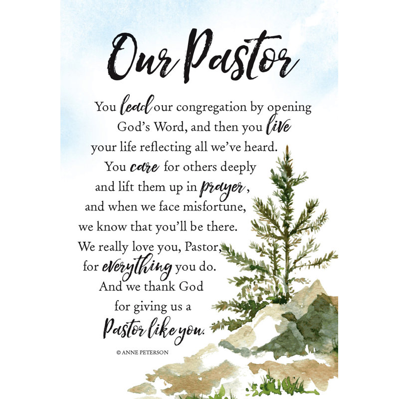 «Our Pastor», art textuel sur bois