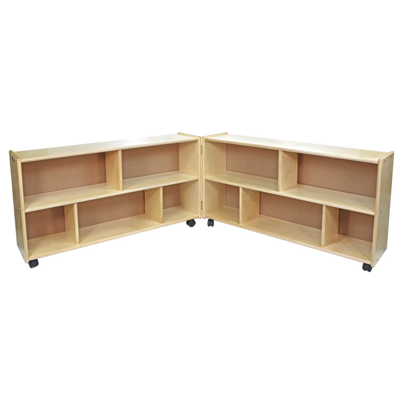 Étagère à charnières 6 compartiments avec roulettes, H 26 po x l 96 po P 12 po
