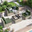 5 Pieces Rattan Patio Conversation Sets With Cushions-1474505578