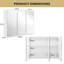 90mm W 65mm H Wall Mounted Required Medicine Cabinet Mirror