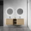 Meuble-lavabo de salle de bain - 59,8 po - Contreplaqué - 1 pièce - Mural - Chêne blanc américain
