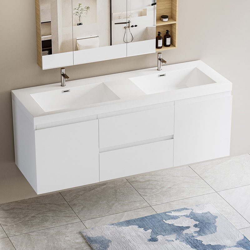 60" Floating Bathroom Vanity With Sink