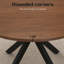 Table de salle à manger ronde en bois massif, 47,2 po, base piédestal entrecroisée, sièges 4-6 | Idée cadeau-817920677-817920672