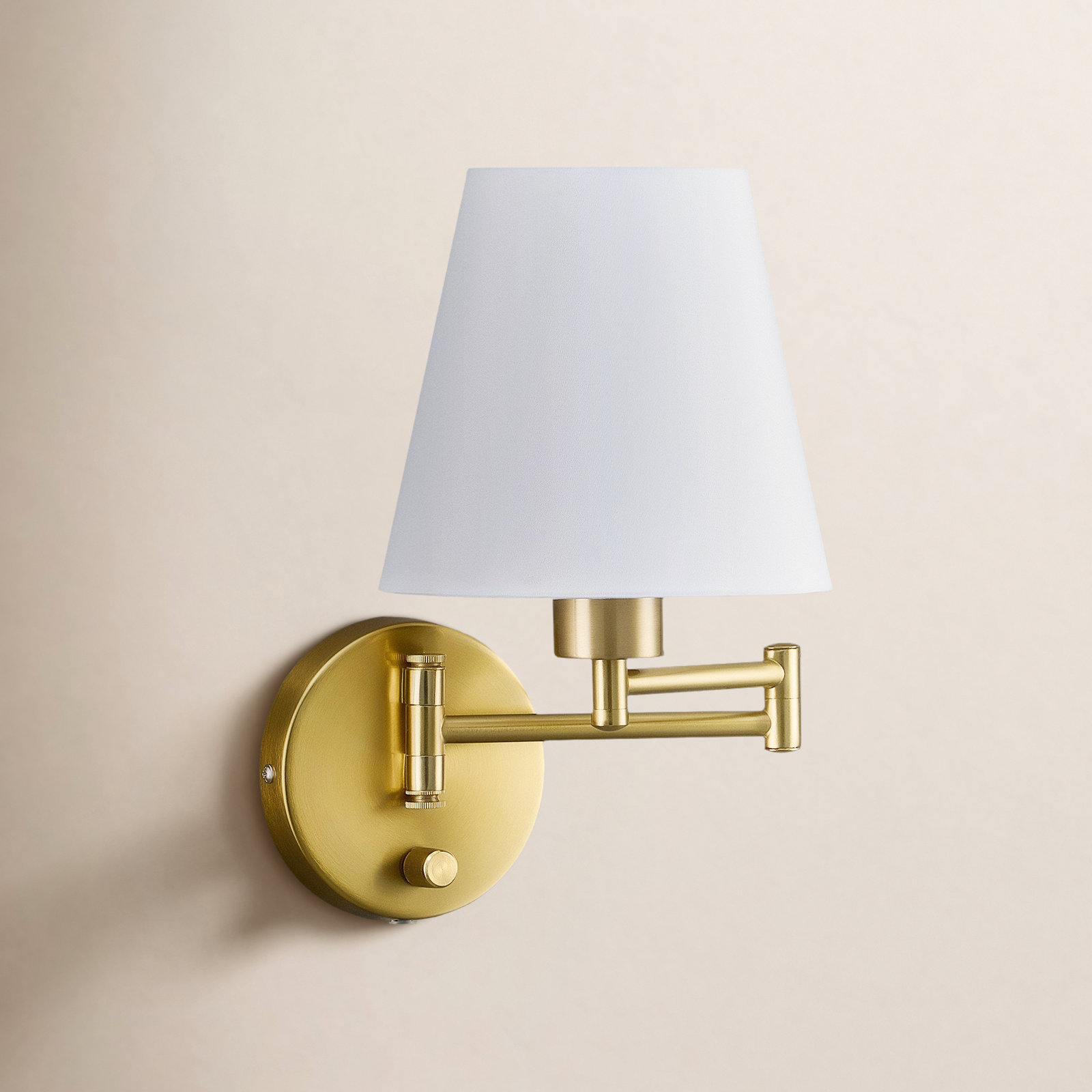 Marsenio Single Light Armed Sconce, Gold, 12.2" H x 7.09" W x 14.96" D