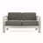 Coussin kaki / structure gris clair