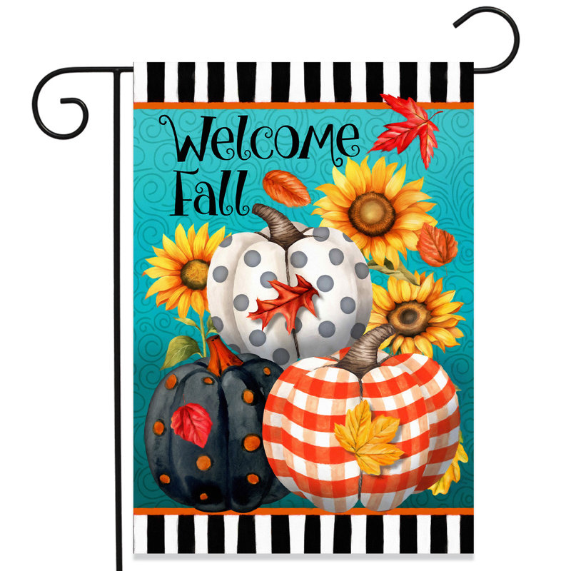 Perfectly Patterned Pumpkins Garden Flag
