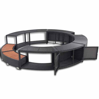 Rotin de spa noir en rotin