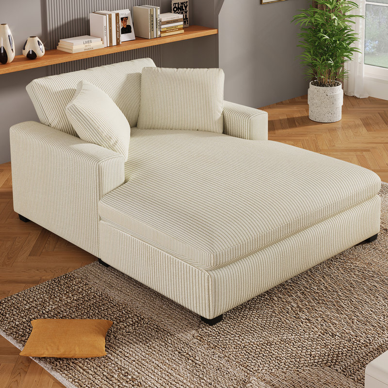 Très grande chaise longue Mirod, Beige