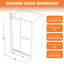 Porte de douche coulissante double sans cadre de 44 à 48 po x H 76 po avec verre trempé transparent de 5/16 po (8 mm)-120927357-129242178