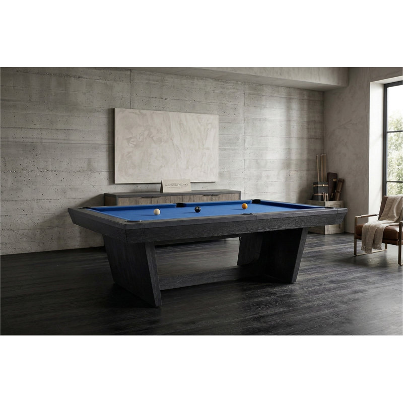Kaci 8' Slate Pool Table In Black Ash