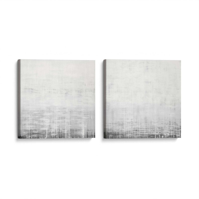 Ensemble de 2 impressions sur toile Whiteout Rhythm, H 12 po x l 24 po x P 1,25 po, Toile tendue