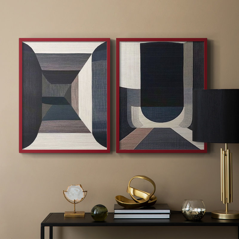 ABSTRACT Series DCLxxv - reproduction encadrée de qualité supérieure - prête à être accrochée - aucun clou requis - aucun clou requis