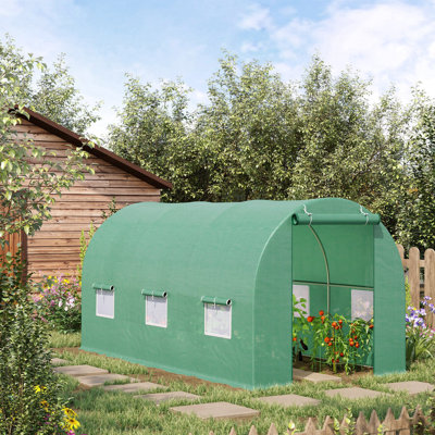 Serre de 15 pi x 6 pi x 7 pi, croissance des plantes avec une bonne ventilation, serre pour plantes: ventilation de plain-pied et cadre stable,